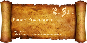 Moser Zsuzsanna névjegykártya